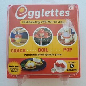 Egglettes Hard BoiledEggs Without The Shell Pack‎ of 4. As Seen On TV. *New*